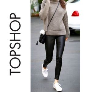 TOPSHOP TALL • Faux Leather Leggings